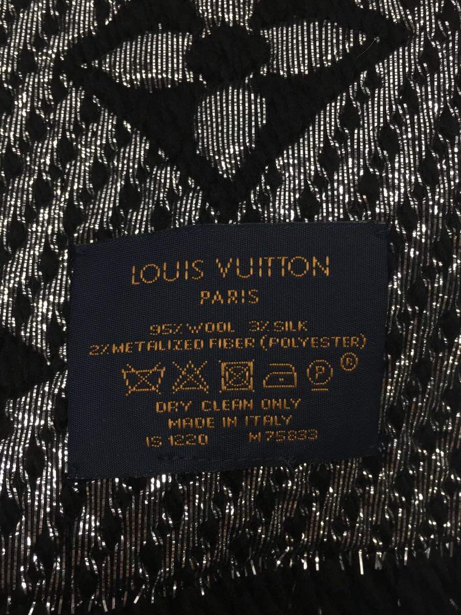 【中古】LOUIS VUITTON◆エシャルプ・ロゴマニアシャイン_モノグラム_BLK/ウール/BLK/総柄/レディース【服飾雑貨他】 2