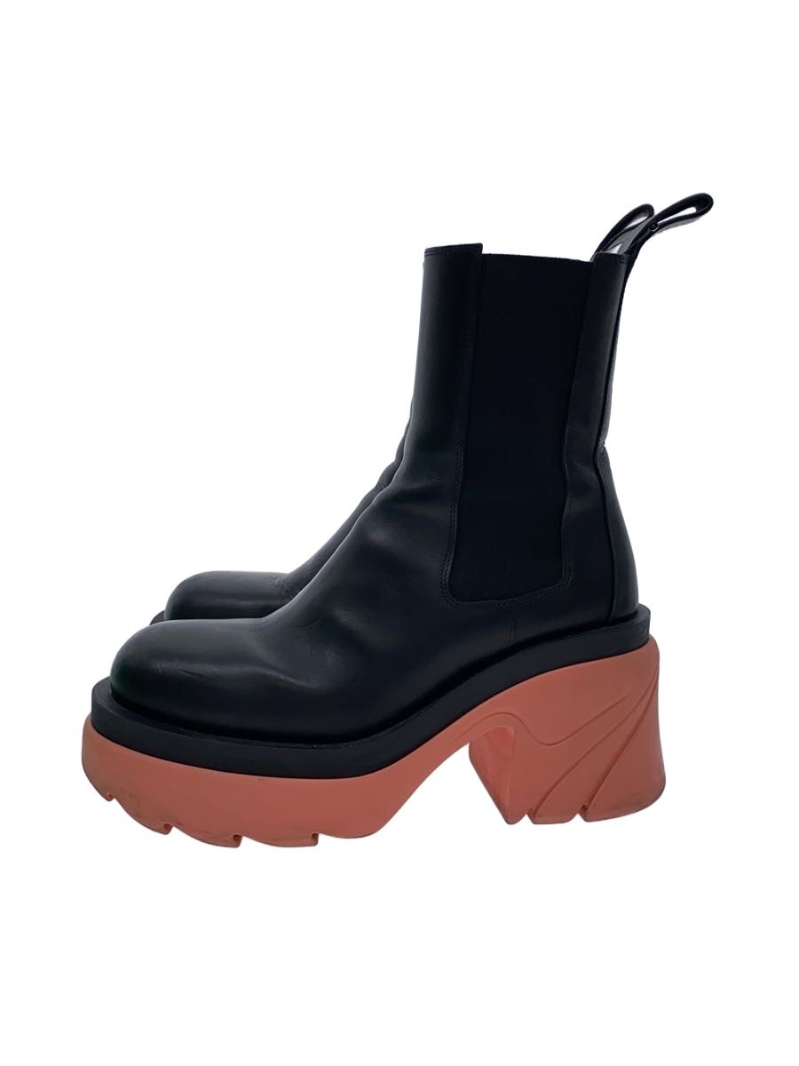 【中古】BOTTEGA VENETA◆サイドゴアブーツ/37/BLK/レザー【シューズ】