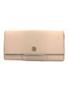 TORY BURCH◆長財布/--/PNK/無地/レディース