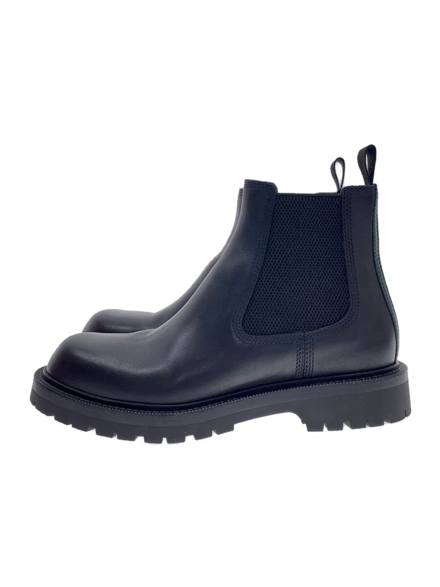 Sidegore - 【中古】GUCCI◆24AD/シェリーライン/ストライプ付サイドゴア ブーツ/UK8.5/BLK/レザー/794167【シューズ】