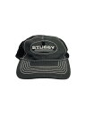 【中古】STUSSY◆LOW PRO TRUCKER CUT-OUT LEATHER SNAPBACK/BLK/メンズ/1311138【服飾雑貨他】
