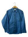 【中古】MARKAWARE◆長袖シャツ/2/コットン/BLU/無地/A22C-03SH02C【メンズウェア】