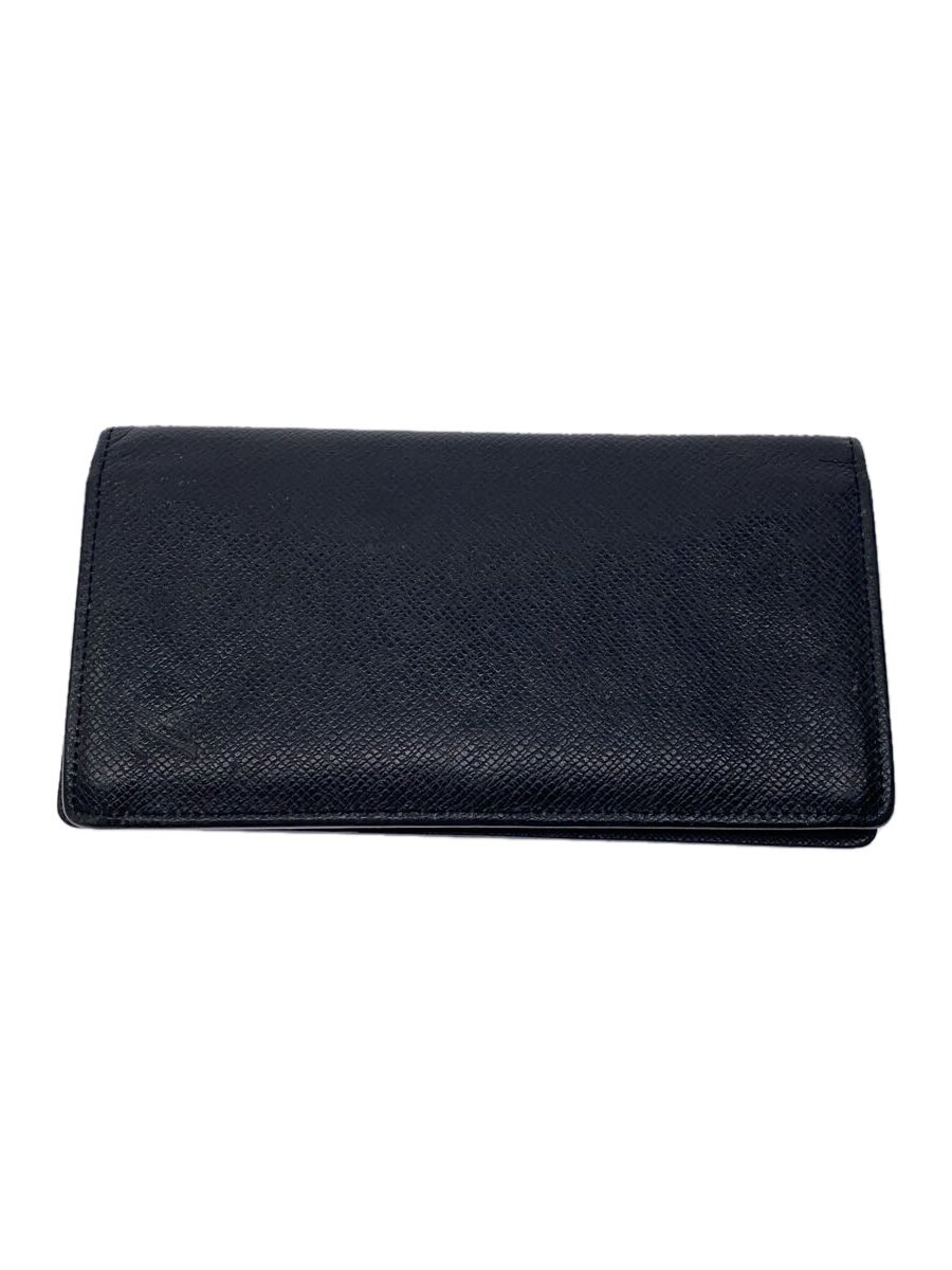 【中古】LOUIS VUITTON◆ポルト・フォイユ・ロン_タイガ_BLK/牛革/BLK/メンズ//【服飾雑貨他】