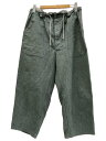 【中古】MILITARY◆ボトム/--/コットン/GRY/無地【メンズウェア】