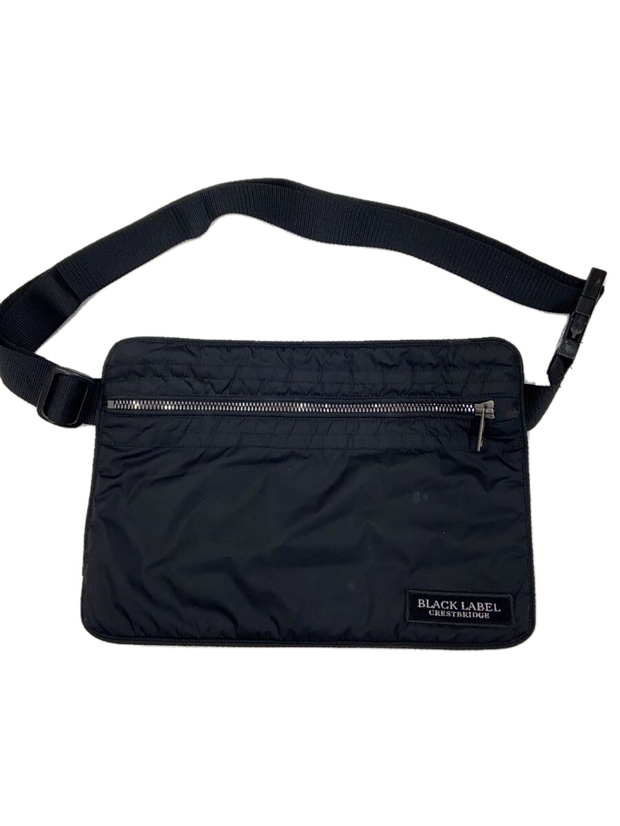 【中古】BLACK LABEL CRESTBRIDGE◆ショルダーバッグ/ナイロン/BLK【バッグ】
