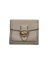 【中古】COACH◆馬車/2つ折り財布/レザー/CRM/無地/レディース【服飾雑貨他】