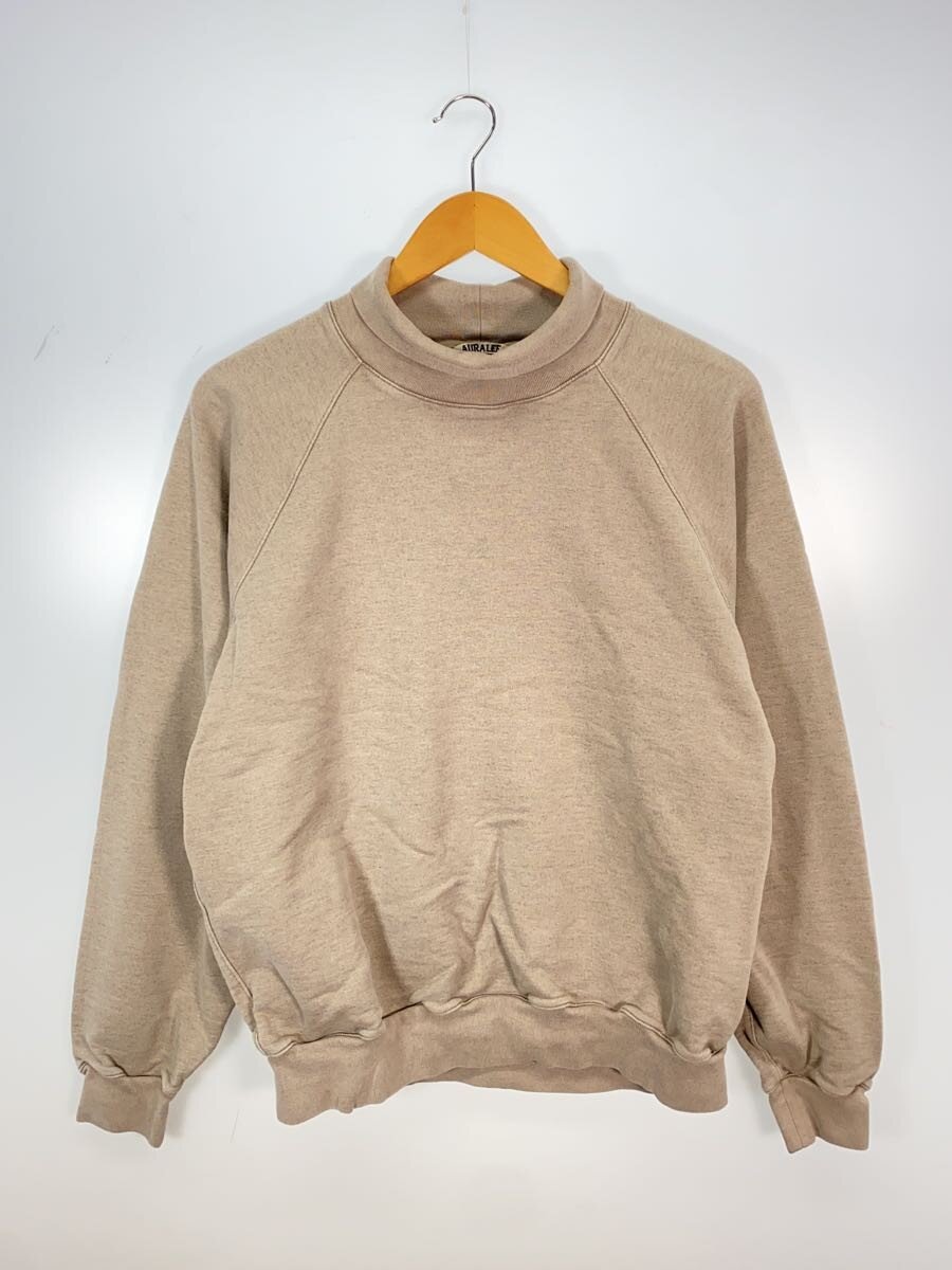 【中古】AURALEE◆21AW/SUPER SOFT HEAVY SWEAT MOCK NECK/4/コットン/GRY/A21AP02GU【メンズウェア】