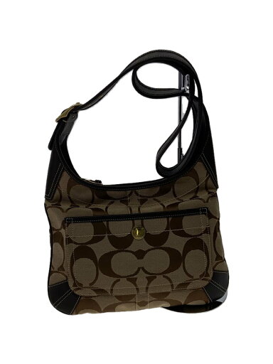 【中古】COACH◆ショルダーバッグ_エルゴ_シグネチャー_ベージュ/キャンバス/BRW/総柄//【バッグ】 【中古】COACH◆ショルダーバッグ_エルゴ_シグネチャー_ベージュ/キャンバス/BRW/総柄//【バッグ】