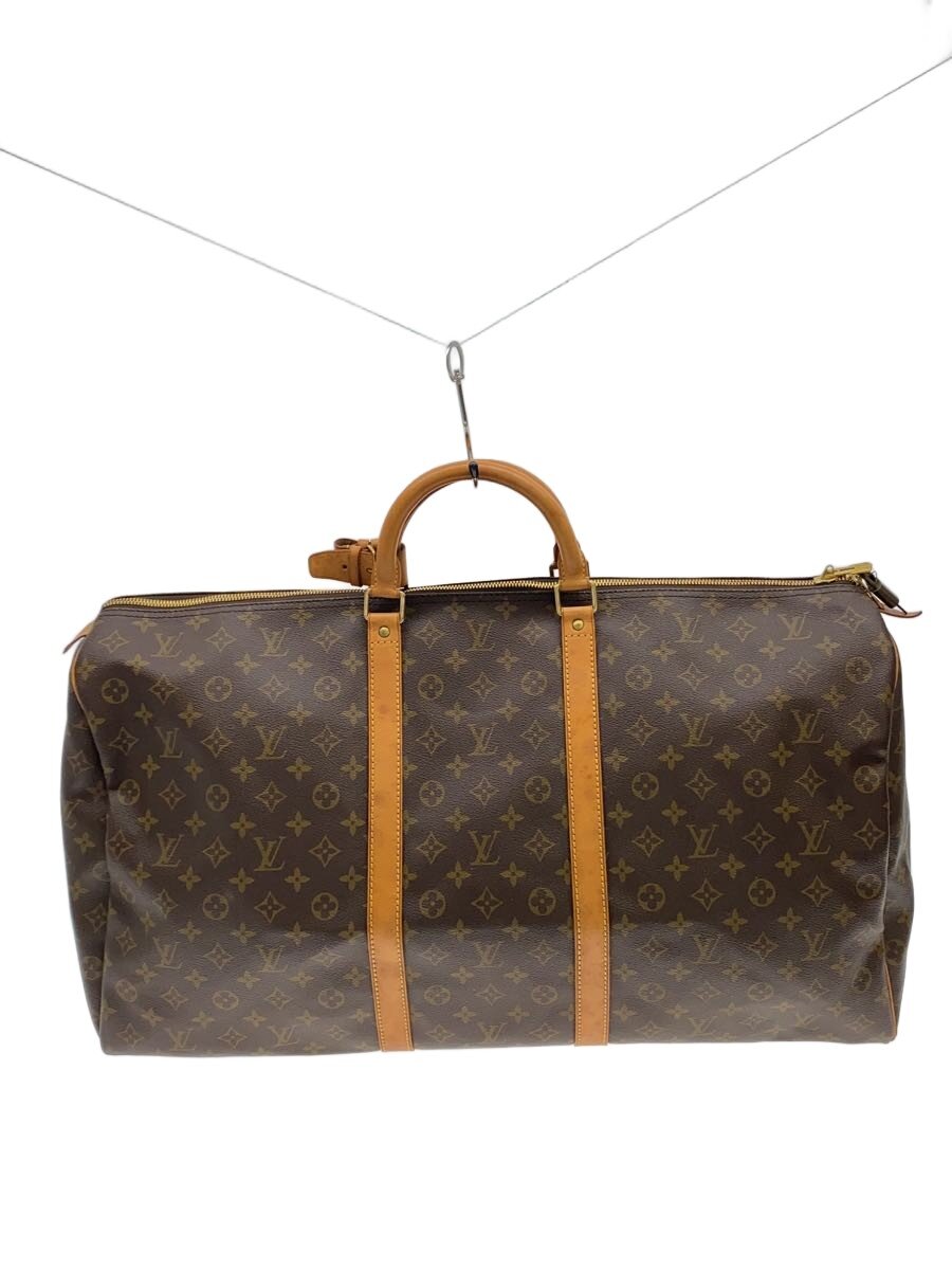 【中古】LOUIS VUITTON◆キーポル60_モノグラム・キャンバス/PVC/BRW/総柄【バッグ】