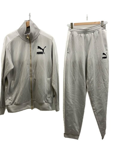 【中古】PUMA◆トラックジャケットセットアップ/M/ポリエステル/GRY/533478-09【メンズウェア】 【中古】PUMA◆トラックジャケットセットアップ/M/ポリエステル/GRY/533478-09【メンズウェア】