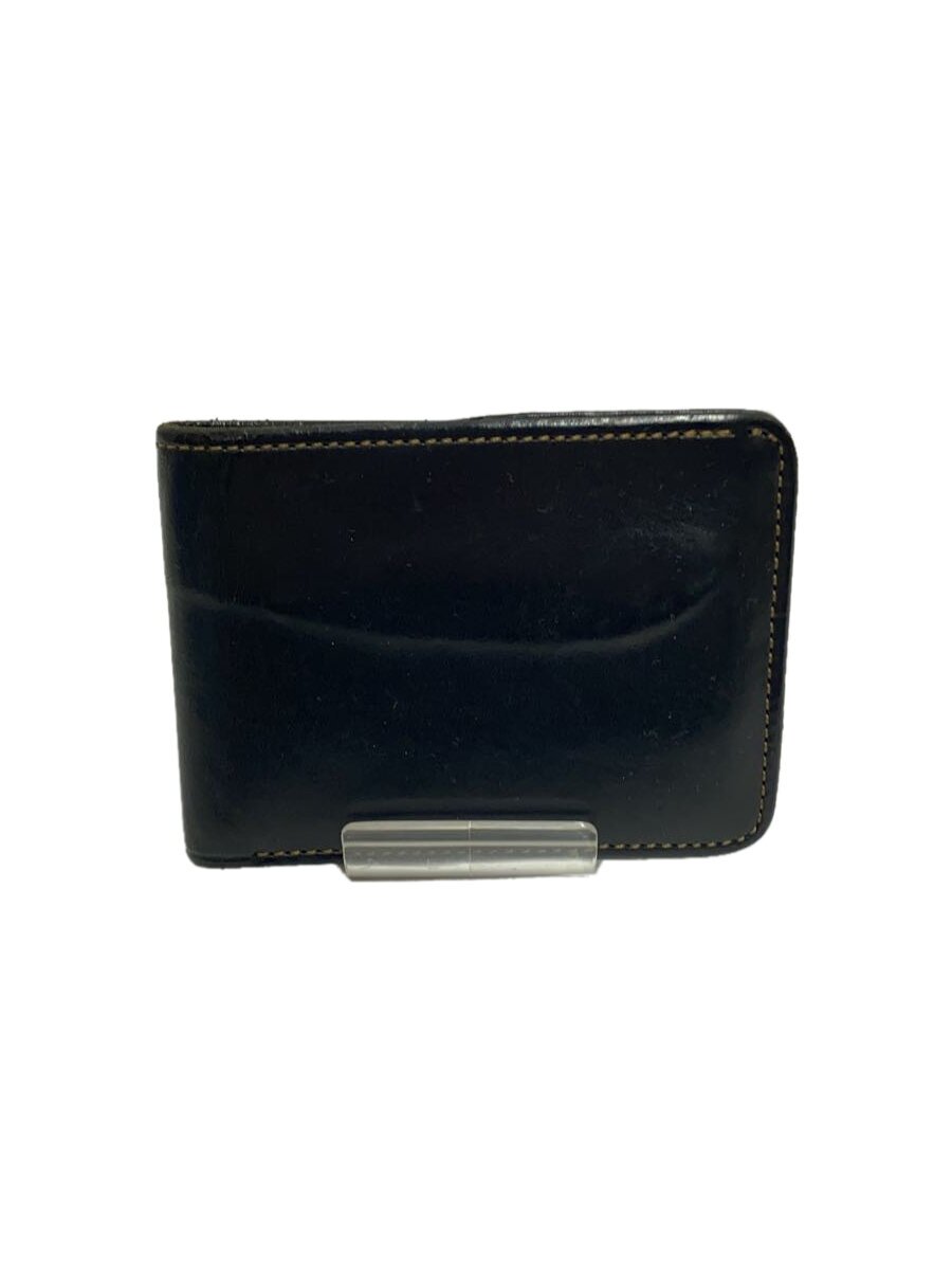 【中古】WILD SWANS◆2つ折り財布/レザー/BLK/無地/メンズ【服飾雑貨他】