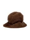 【中古】KANGOL◆バケットハット/FREE/ポリエステル/BRW/レディース/ファー///【服飾雑貨他】