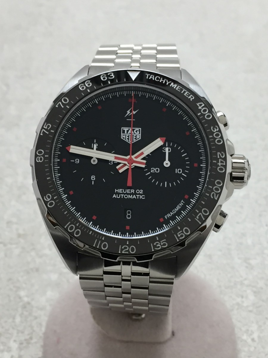 【中古】TAGHeuer◆キャリバーホイヤー02クロノ/付属品完備/自動巻腕時計/アナログ/CAZ201A//クロノグラ..