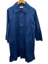【中古】grin◆グリン/ステンカラーコート/2/コットン/BLU/8191J-006【レディースウェア】