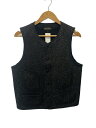 【中古】Brown’s BEACH JACKET◆LOW NECK VEST/BEACH VEST/38/ウール/BLK/524【メンズウェア】