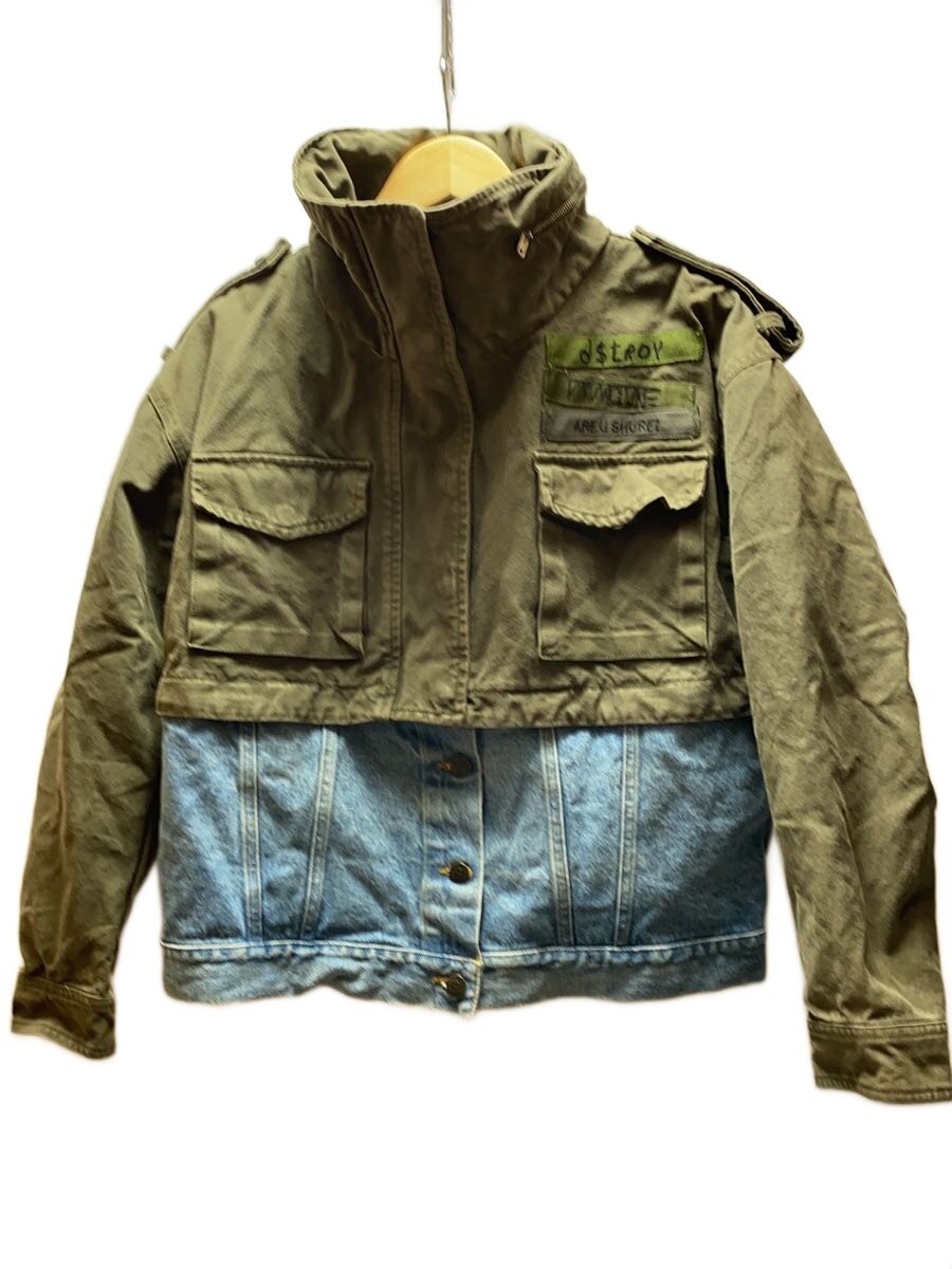 Rakuten - 【中古】DIESEL◆ミリタリージャケットドッキング/リメイク/ライナー付/XS/コットン/KHK/A00786【レディースウェア】