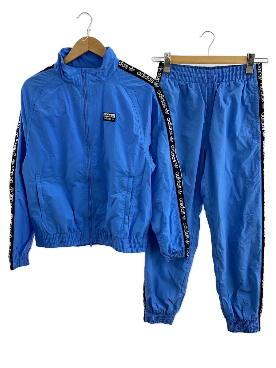 【中古】adidas◆セットアップ/M/ナイロン/BLU【メンズウェア】
