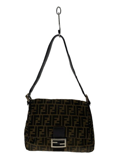 【中古】FENDI◆ショルダーバッグ/キャンバス/BRW【バッグ】 【中古】FENDI◆ショルダーバッグ/キャンバス/BRW【バッグ】