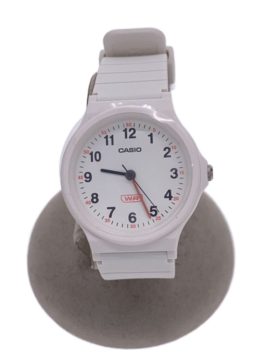 B, C, D, G, J, L, S, T, Z - 【中古】CASIO◆クォーツ腕時計_その他/アナログ/ステンレス/WHT/WHT/SS//【服飾雑貨他】