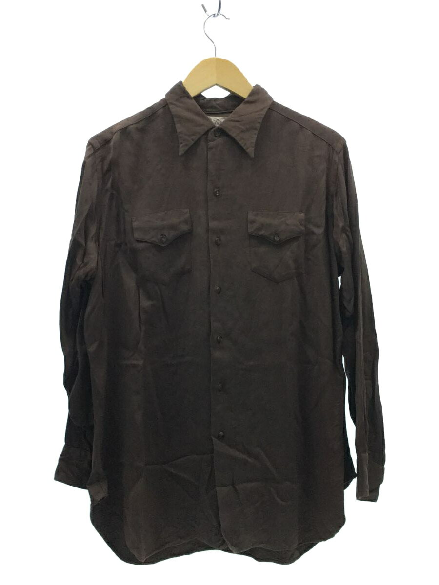 楽天2nd STREET 楽天市場店【中古】Vintage/50s〜70s/長袖シャツ/肉厚/レーヨン/ブラウン【メンズウェア】