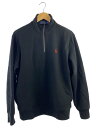 【中古】POLO RALPH LAUREN◆ハーフジップスウェット/S/コットン/BLK【メンズウェア】