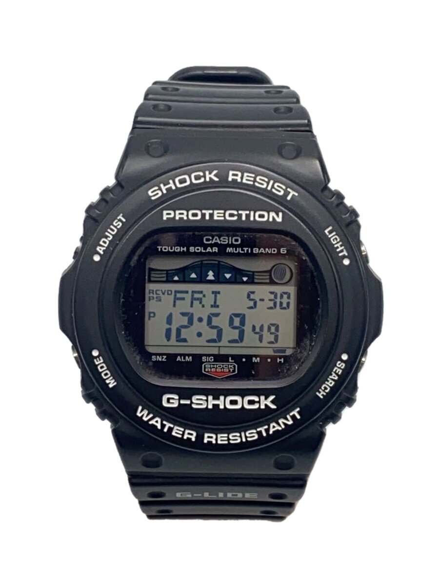 【中古】CASIO◆ソーラー腕時計・G-SHOCK/デジタル/BLK【服飾雑貨他】