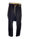 【中古】Rick Owens◆ボトム/46/ウール/BLK/無地/RU02C7380-WN/23AW/ドローストリングパンツ【メンズウェア】
