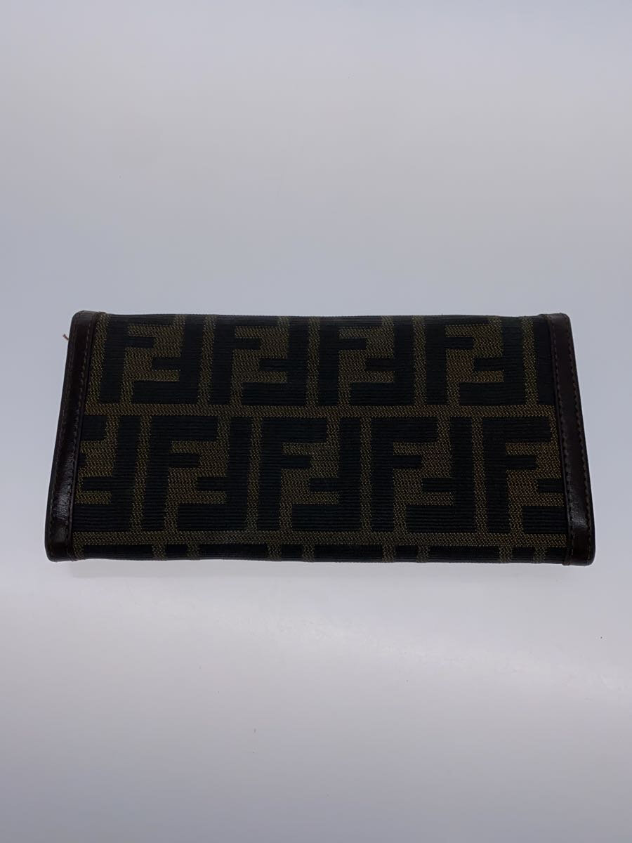 【中古】FENDI◆長財布/キャンバス/BRW/総柄/メンズ/ズッカ【服飾雑貨他】