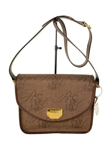 【中古】NINA RICCI◆ハンドバッグ/--/BRW/総柄【バッグ】 【中古】NINA RICCI◆ハンドバッグ/--/BRW/総柄【バッグ】