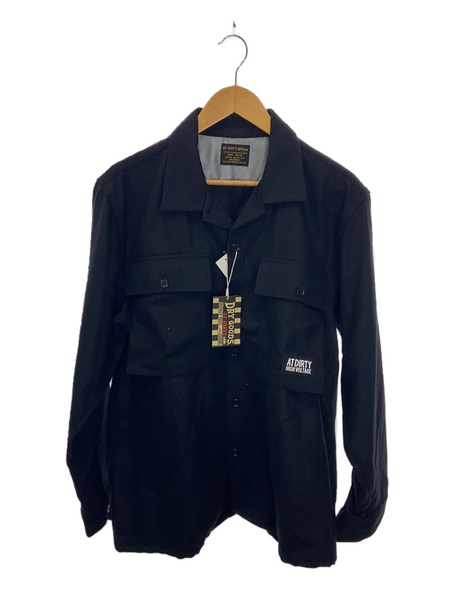 AT-DIRTY◆ジャケット/L/ウール/BLK/MILDOOR L/S SHIRT/タグ付