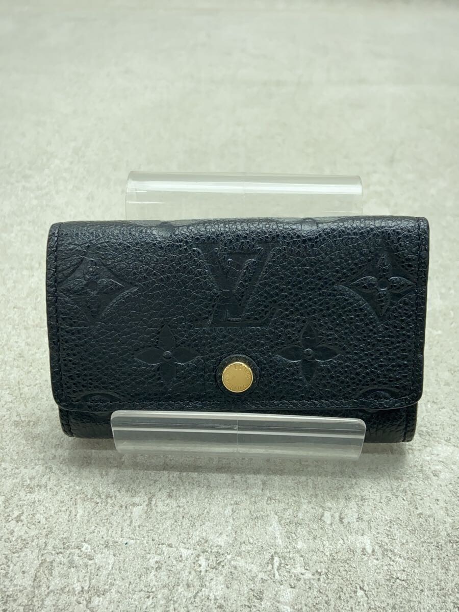 【中古】LOUIS VUITTON◆ミュルティクレ6_モノグラム・アンプラント_BLK/牛革/BLK/レディース【服飾雑貨他】