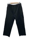 【中古】STUSSY◆Brushed Beach Pant/ボトム/XL/コットン/BLK/116553/裾ダメージ有//【メンズウェア】