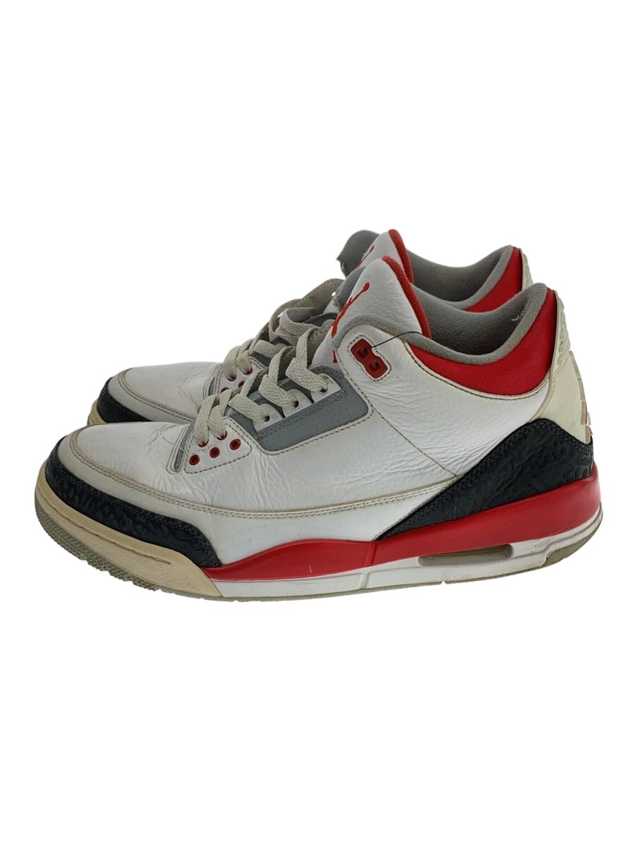 NIKE◆AIR JORDAN 3 RETRO/28.5cm/WHT/136064-120