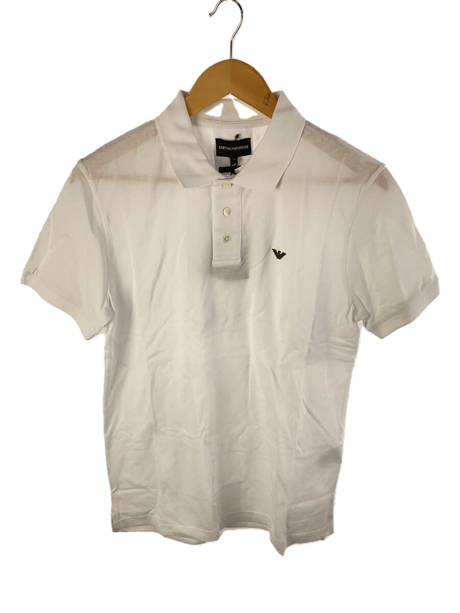 【中古】EMPORIO ARMANI◆ポロシャツ/M/コットン/WHT/8N1FQ2 1JTKZ//【メンズウェア】