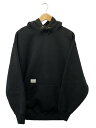 【中古】WTAPS◆24AW/SIGN 02 /HOODY/パーカー/3/コットン/ブラック/無地/242ATDT-CSM23//【メンズウェア】