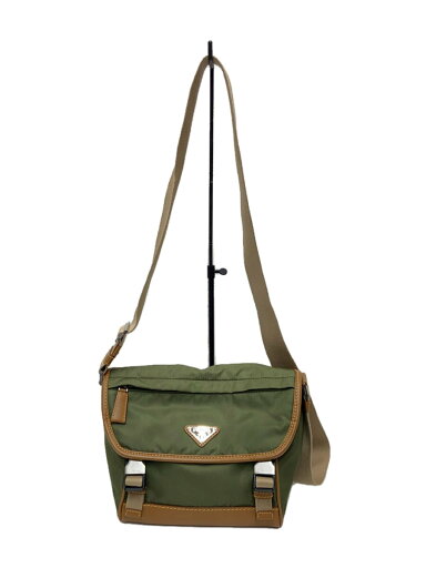 【中古】PRADA◆Re-Nylonレザーショルダーバッグ/ショルダーバッグ/ナイロン/KHK/無地/2VD066【バッグ】 【中古】PRADA◆Re-Nylonレザーショルダーバッグ/ショルダーバッグ/ナイロン/KHK/無地/2VD066【バッグ】