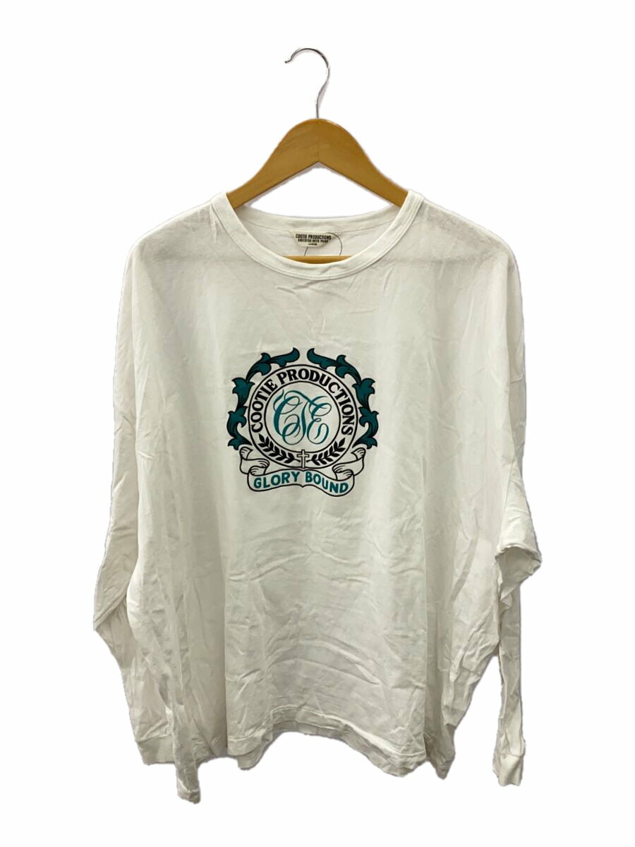 【中古】COOTIE◆Print Oversized/長袖Tシャツ/L/コットン/WHT/プリント/CTE-21A335//【メンズウェア】