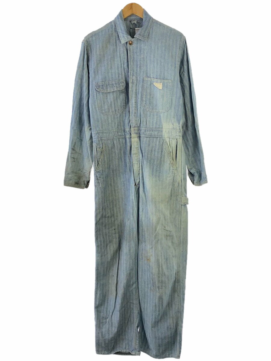 【中古】BIGMAC◆70s/ツナギ/HBT/IDEALジップ/両爪//オールインワン/40/--/BLU【メンズウェア】