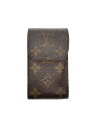 【中古】LOUIS VUITTON◆エテュイ・シガレット_モノグラム・キャンバス/PVC/BRW【服飾雑貨他】