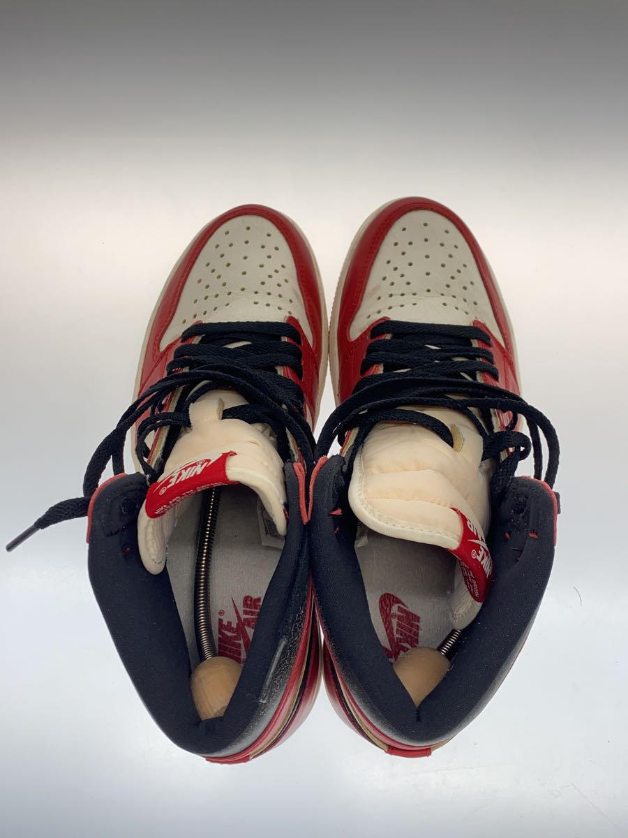 【中古】NIKE◆AIR JORDAN 1 RETRO HIGH OG_エアジョーダン 1 レトロ ハイ OG/27.5cm/RED【シューズ】