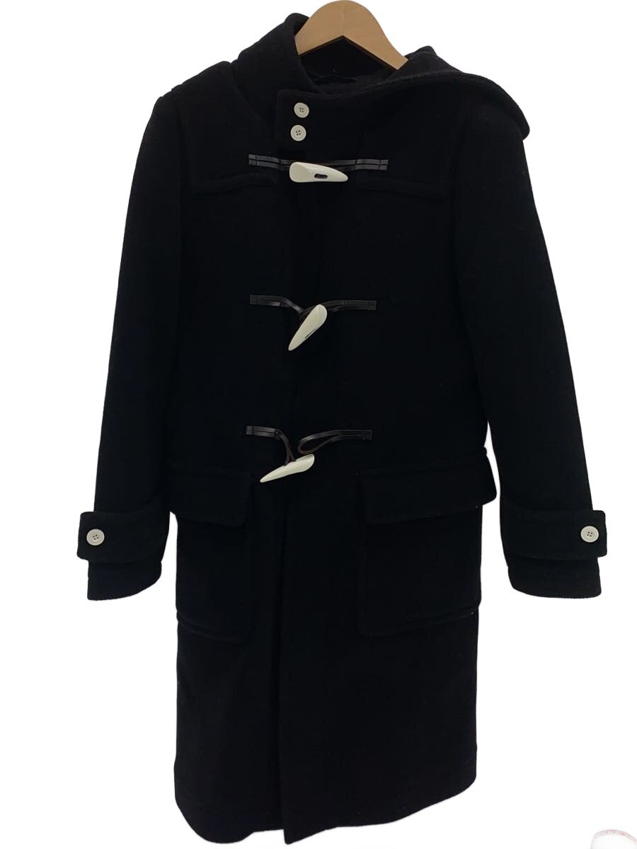 【中古】HYKE◆ダッフルコート/1/ウール/BLK/無地/182-17181【レディースウェア】