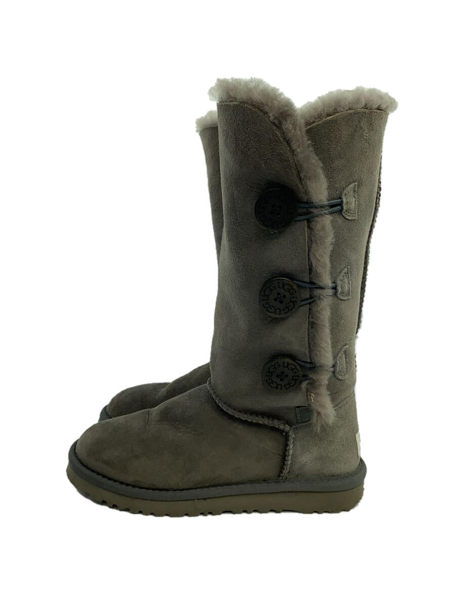 【中古】UGG australia◆BAILEY BUTTON TRIPLET/ベイリーボタントリプレットブーツ/22cm/グレー/1873【シューズ】