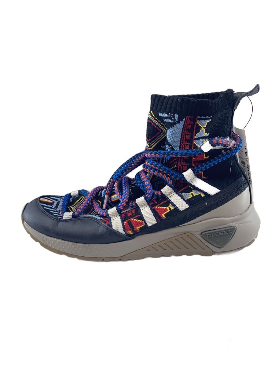 【中古】DIESEL◆ハイカットスニーカー/25.5cm/マルチカラー/民族柄【シューズ】