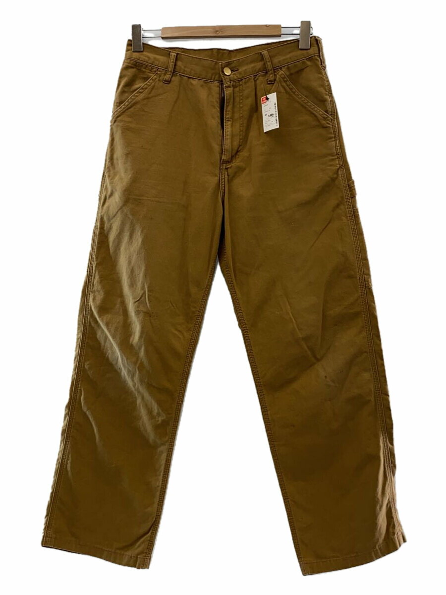 【中古】Carhartt◆ストレートパンツ/ペインターパンツ/30/コットン/キャメル/無地【メンズウェア】