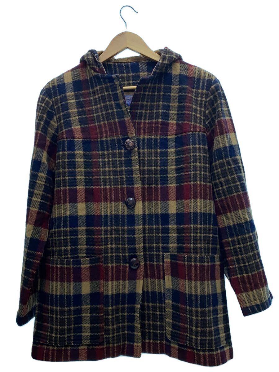 【中古】PENDLETON◆70s/USA製/コート/L/ウール/マルチカラー/ボタンハズレ【メンズウェア】