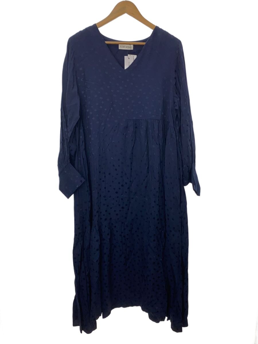 【中古】SUMI STYLE◆ドット柄フレアワンピース/FREE/レーヨン/NVY/ドット/EAZ5032209A0004【レディースウェア】