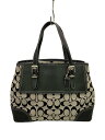 【中古】COACH◆ハンドバッグ/キャンバス/ブラック/総柄/6892【バッグ】(4)