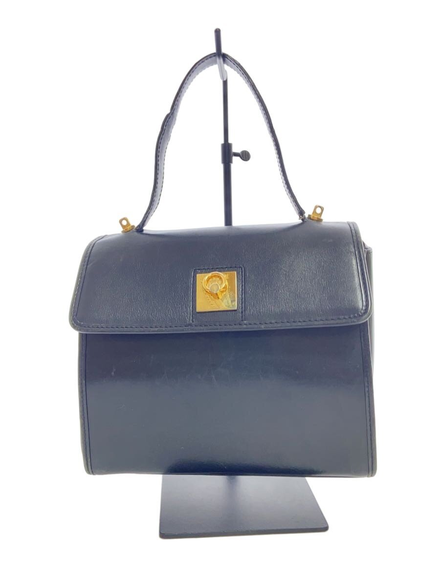 【中古】CELINE◆ハンドバッグ/レザー/BLK/無地【バッグ】