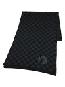 【中古】LOUIS VUITTON◆マフラー/ウール/BLK【服飾雑貨他】