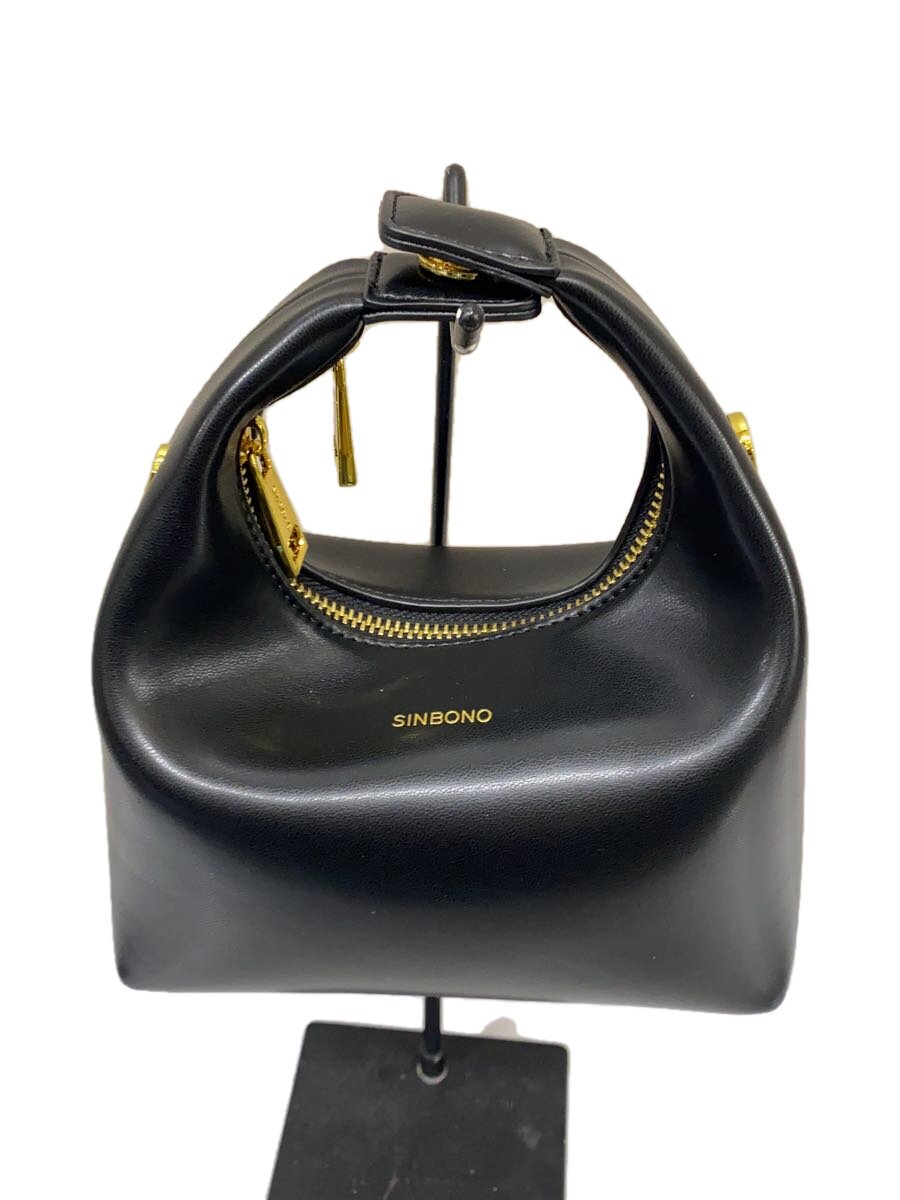 F, H, W - 【中古】SHINBONO/Vienna Top Handle Cross body/ハンドバッグ/レザー/BLK/無//【バッグ】